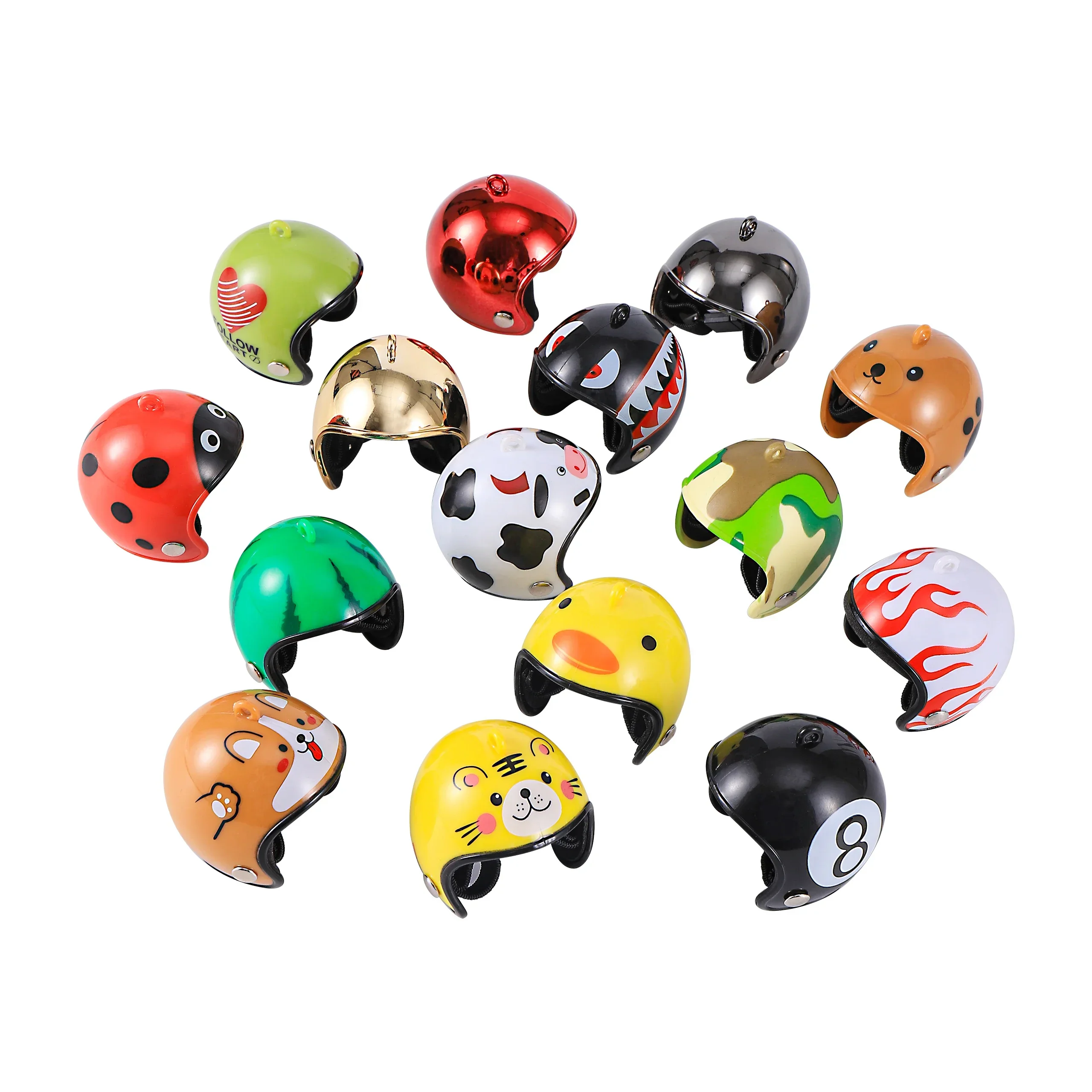 Capacete de Plástico para Pássaros 4x4,5 cm com Elástico Ajustável - Imagem 5