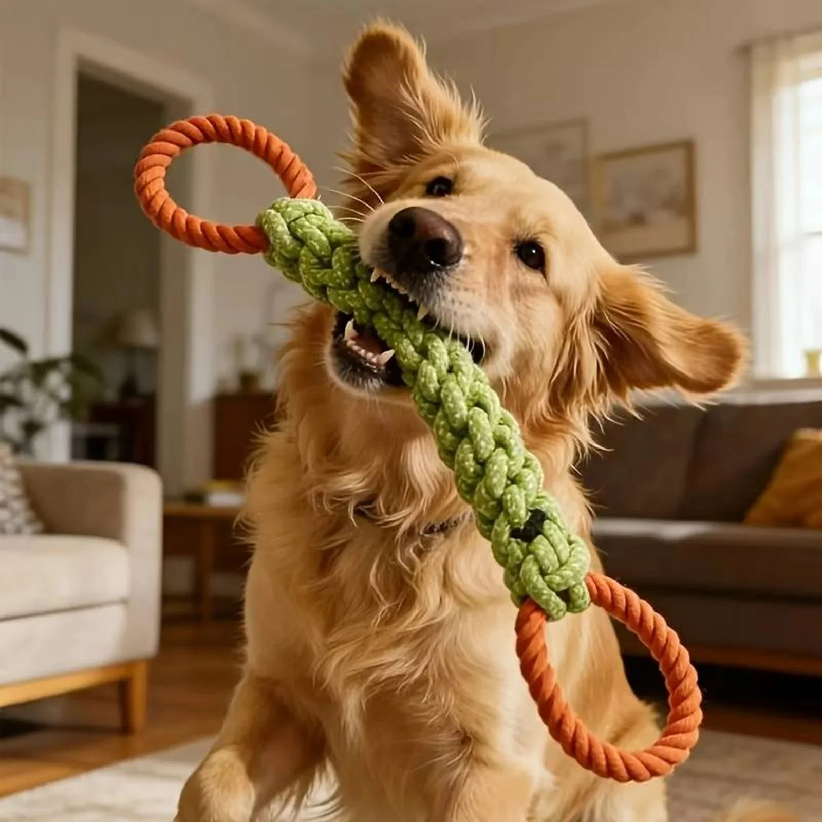 brinquedo de corda para cães de algodão