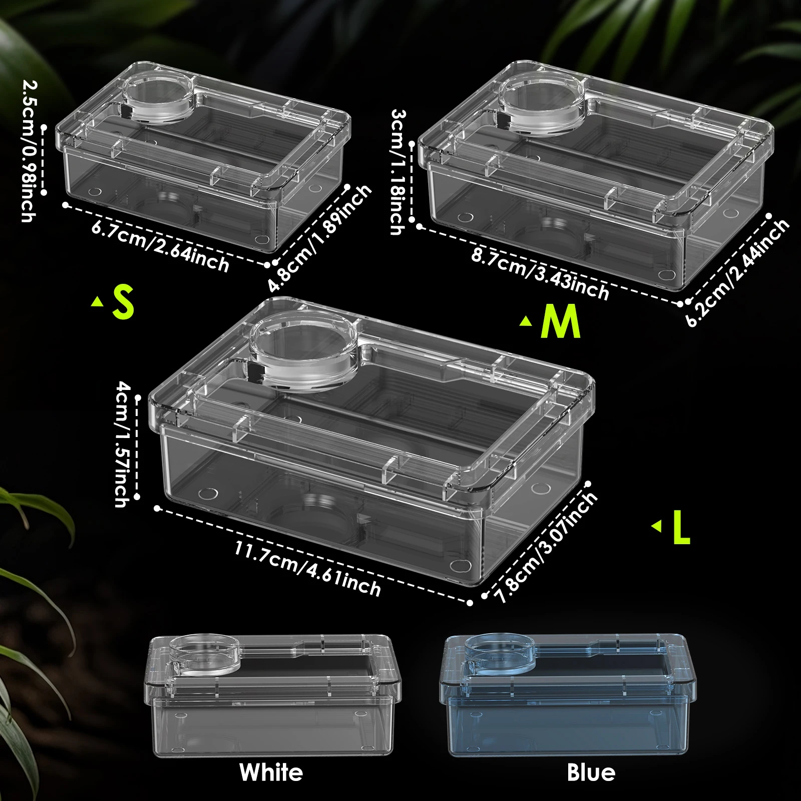 Tigela para Répteis Lagartos Geckos com Borda Anti Fuga - Image 2