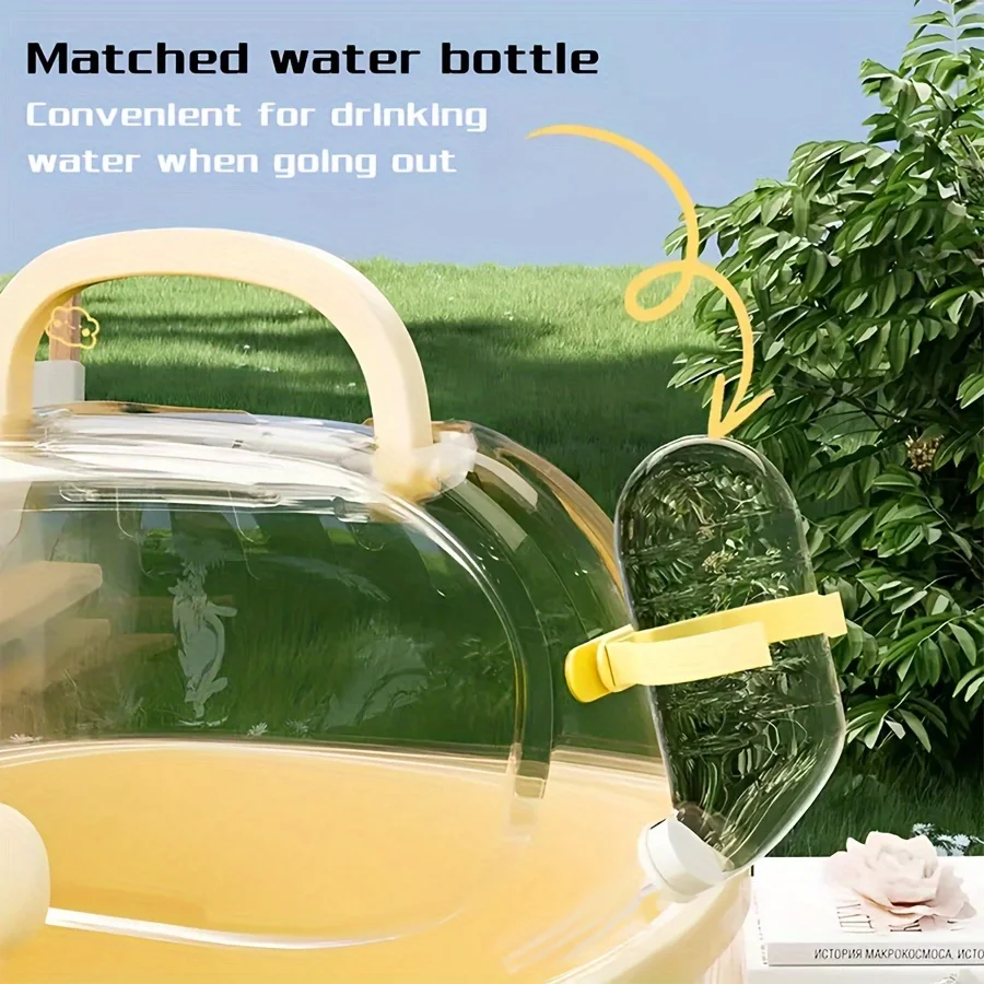 Gaiola Portátil para Hamster Transparente com Garrafa de Água - Imagem 5