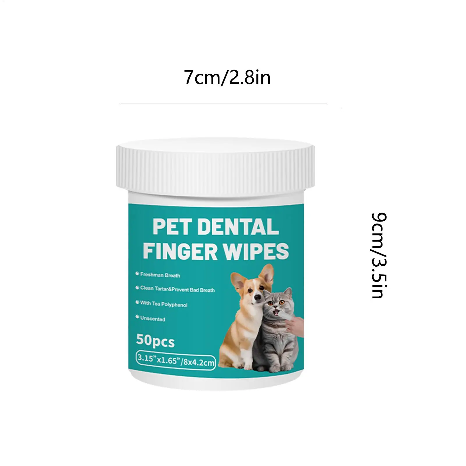 Lenços de Dedo Dental para Cães e Gatos 50 unidades Descartáveis - Imagem 6