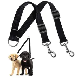 trela dupla de nylon para cães