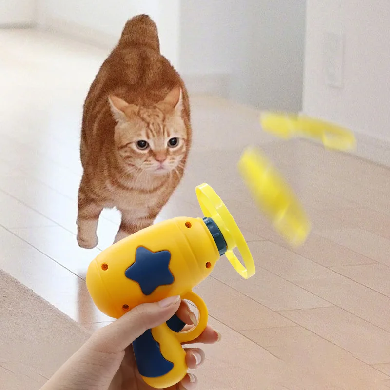 lançador de mini disco voador para gatos