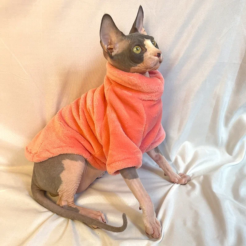 Suéter para Gatos Sphynx de Veludo com Capuz e Mangas - Imagem 4