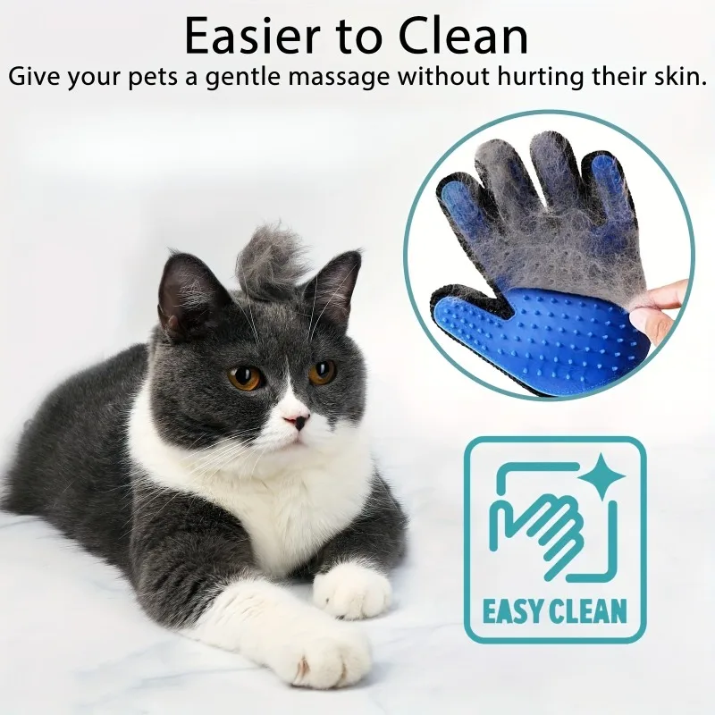 Luva Removedora de Pelos para Cães e Gatos de Silicone para Massagem - Imagem 4