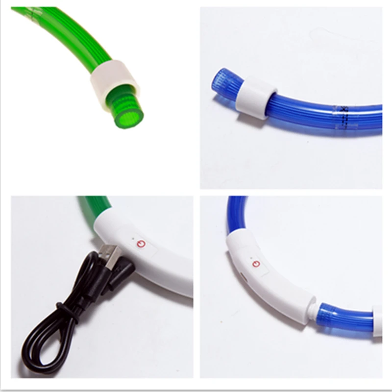 Coleira LED para Cães Recarregável USB Ajustável e Refletiva - Imagem 3