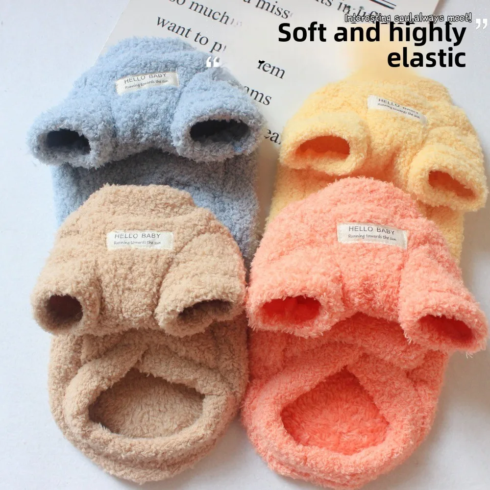 casaco de lã coral para cães pequenos