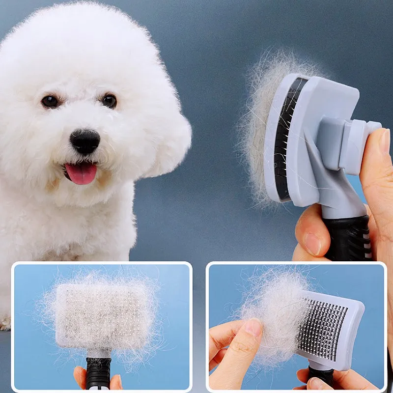 Escova de Massagem para Cães e Gatos com Autolimpeza - Imagem 2