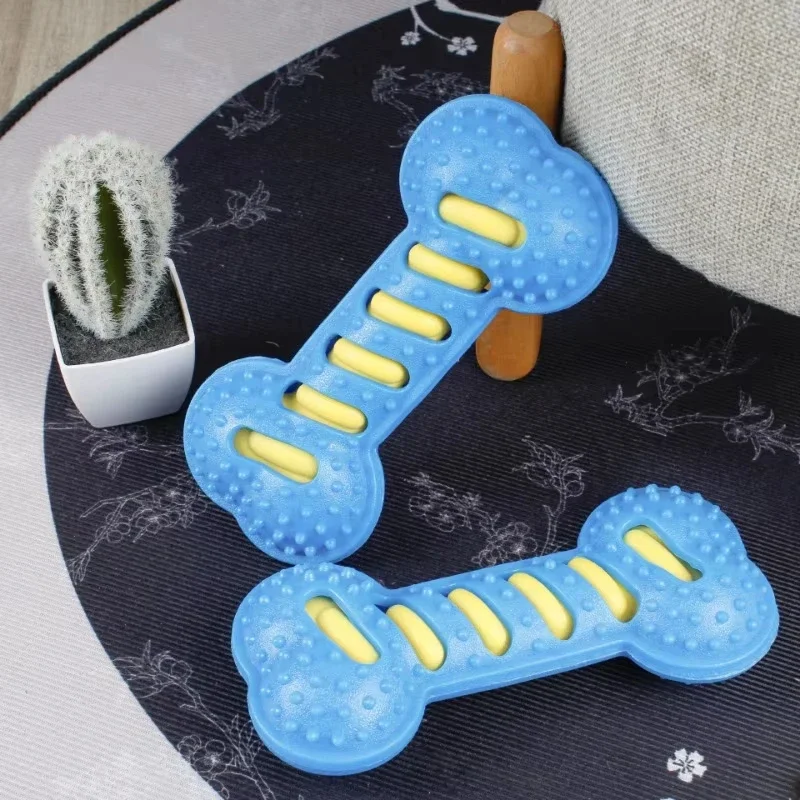 Brinquedo de Borracha para Cães em Forma de Osso com Som - Imagem 4