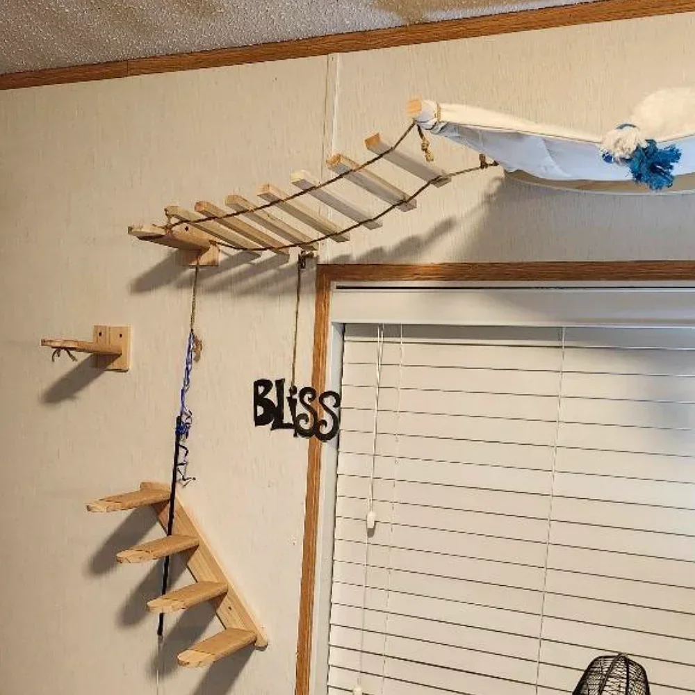 Torre de Escalada para Gatos de Parede com Arranhador Sisal - Imagem 6