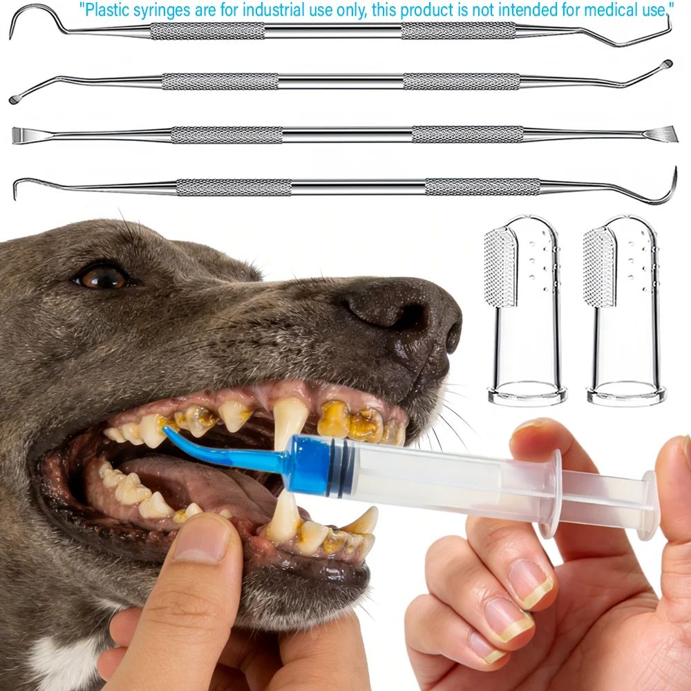 kit limpeza dental para cães e gatos