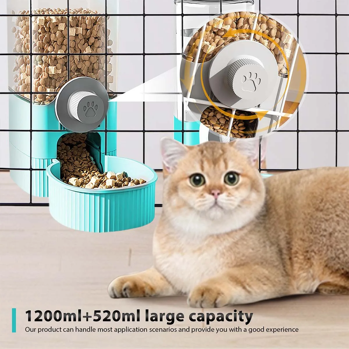 Comedouro Automático para Gatos e Cães de Gravidade com Capacidade de 5 Dias - Imagem 3