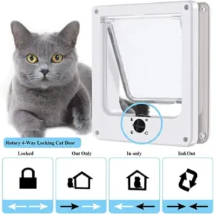 porta para gatos com 4 modos de fechamento