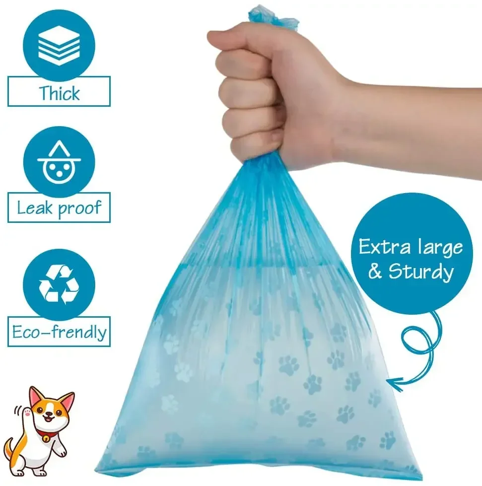 Sacos para Cocô de Cães Biodegradáveis com Dispensador de Osso e Clipe - Imagem 4