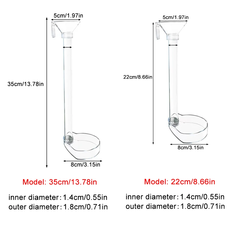 Alimentador para Aquário de Acrílico Transparente com Escova de Limpeza - Imagem 3