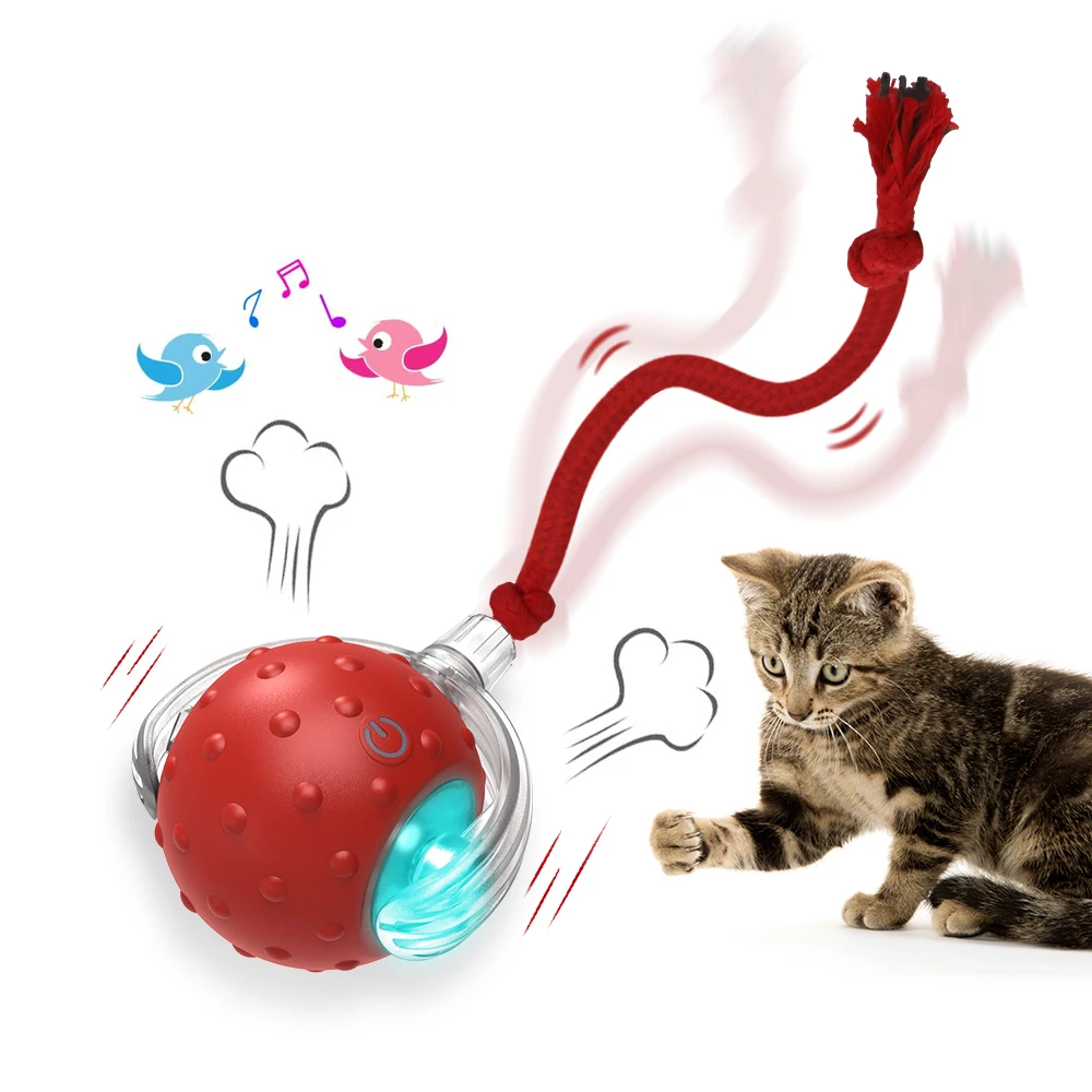 bola interativa para gatos com som de pássaro
