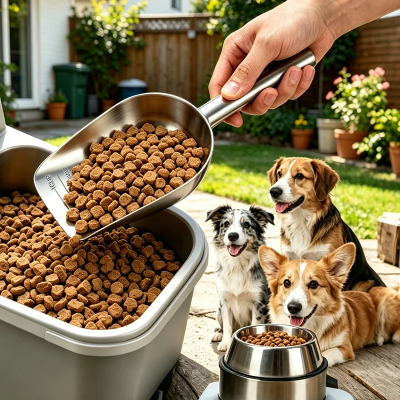 Colher Medidora de Ração para Cães e Gatos em Aço Inoxidável - Imagem 4
