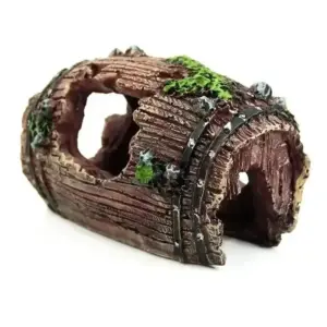 decoração de barril para aquário