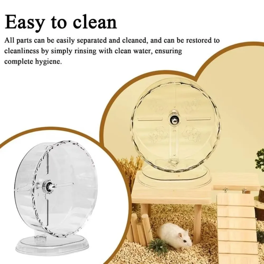 Roda de Exercício para Hamster Plástica Transparente de 24 cm Desmontável - Imagem 2