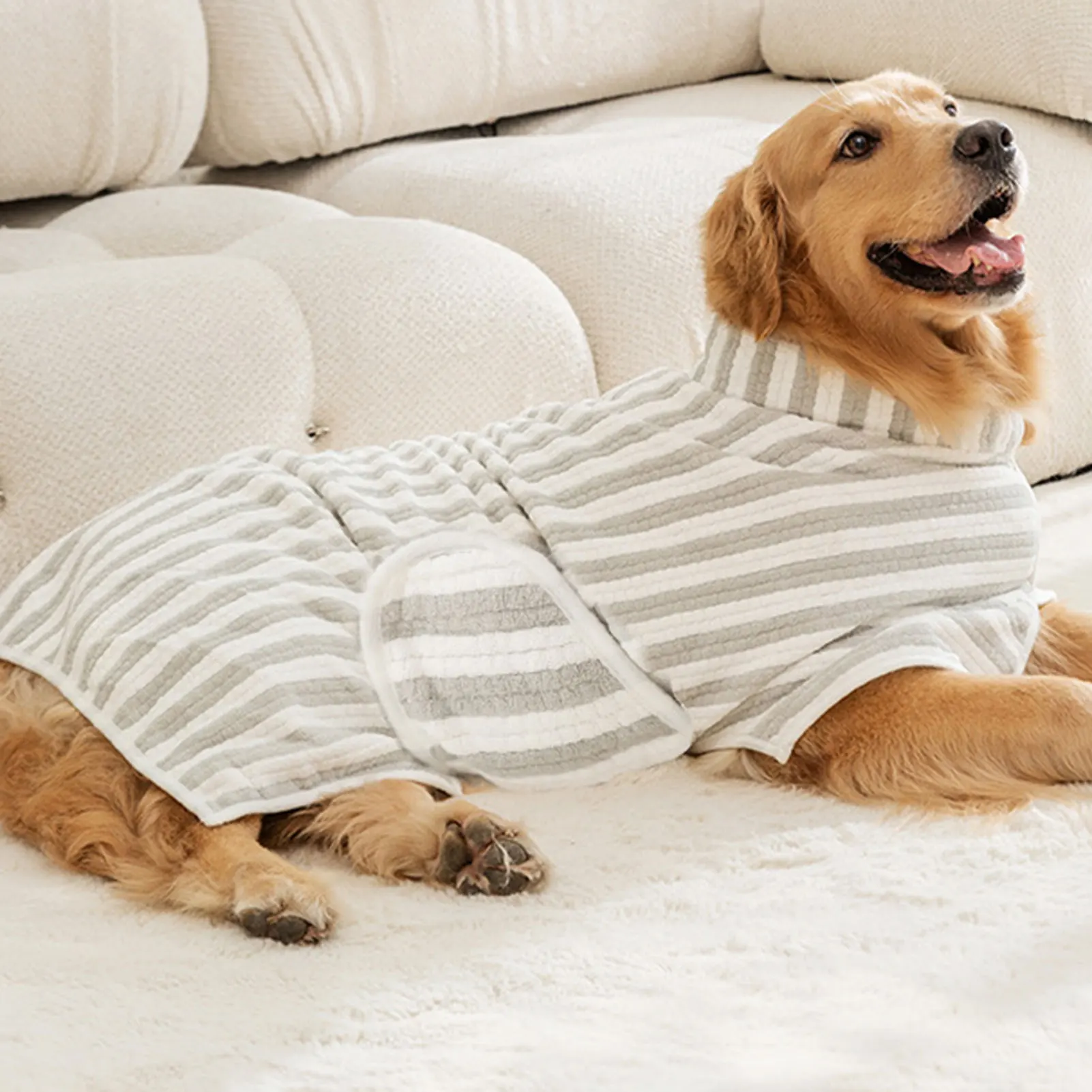 Roupão para Cães de Banho Absorvente de Secagem Rápida - Imagem 2