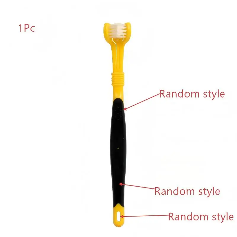 Escova de Dentes 3 Lados para Cães e Gatos com Plástico Resistente - Imagem 4