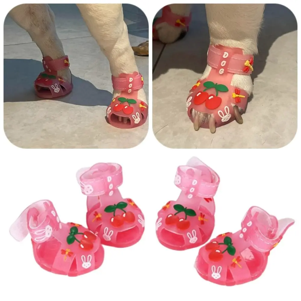 Sandálias de Silicone para Cães Pequenos Ajustáveis e Impermeáveis - Imagem 2