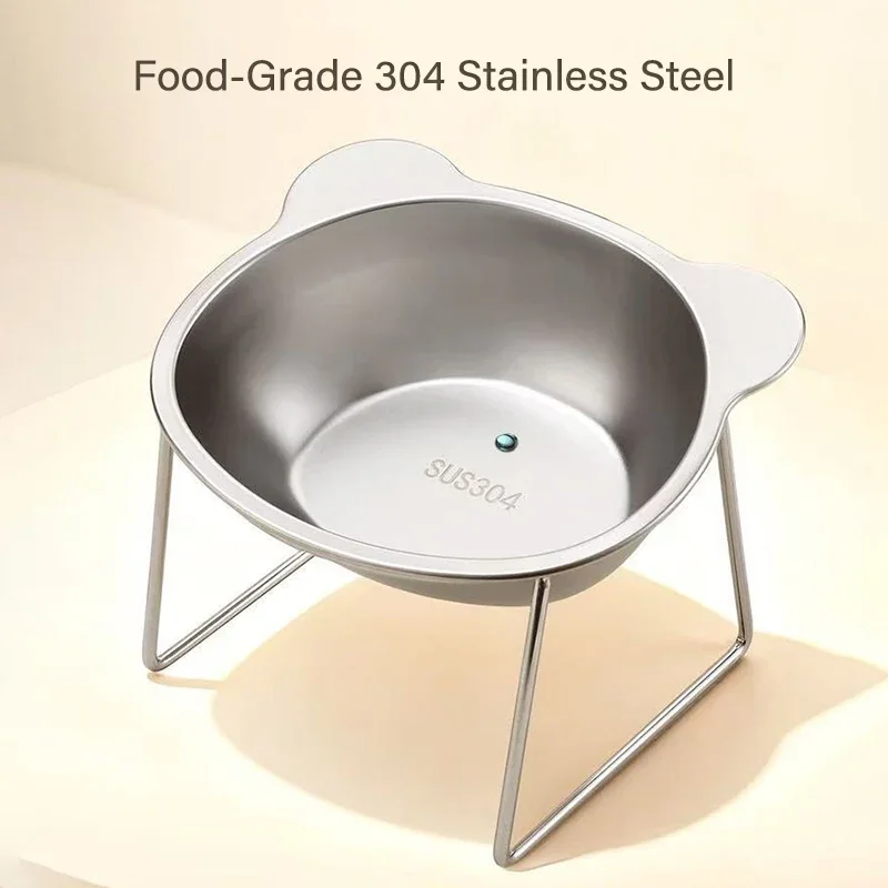 Comedouro Elevado para Cães e Gatos de Aço Inox 304 com Inclinação - Image 4
