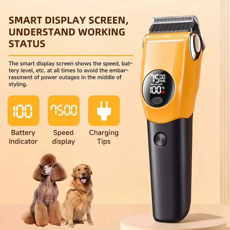 Aparador de Pelos para Cães e Gatos com LED e 7500 RPM - Imagem 5