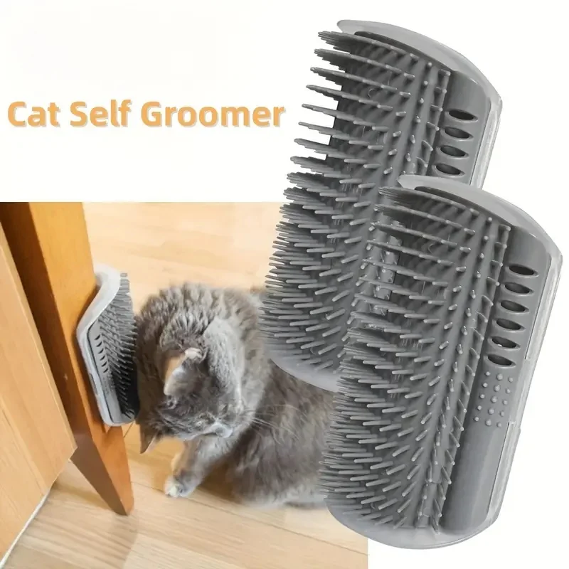 Arranhador de Canto para Gatos 2 em 1 com Escova de Massagem - Imagem 3