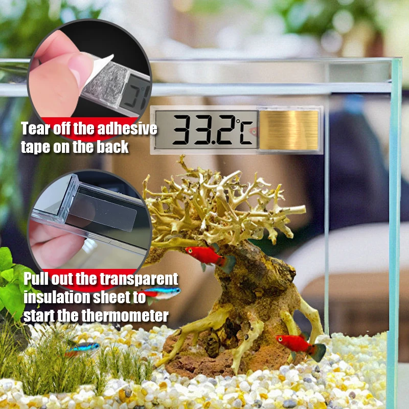Termômetro Digital LCD para Aquário Externo Mede Temperatura - Imagem 6