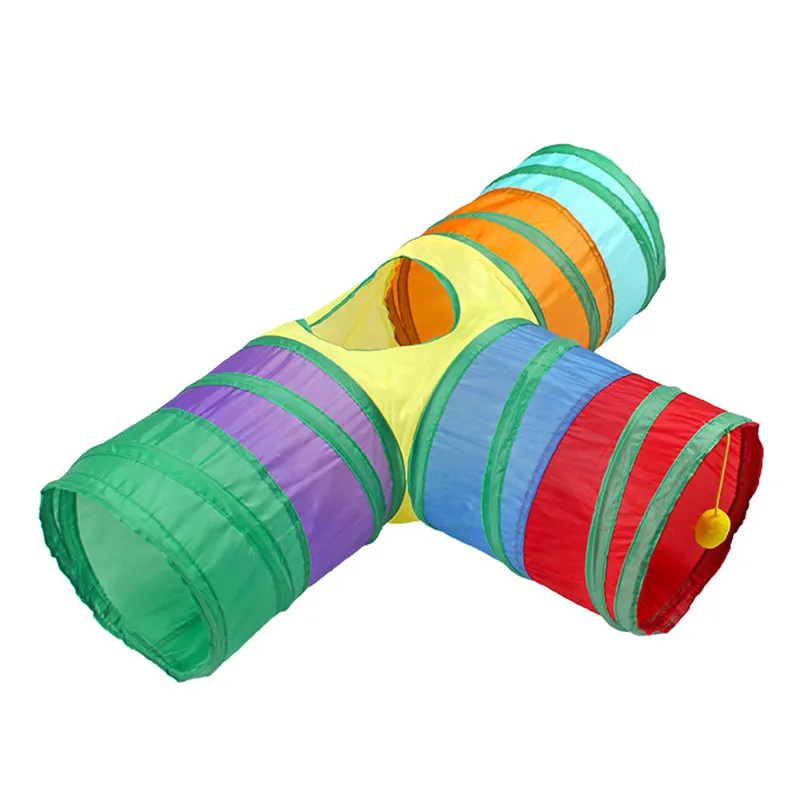 Túnel Dobrável para Gatos Colorido com Entradas Múltiplas - Image 4