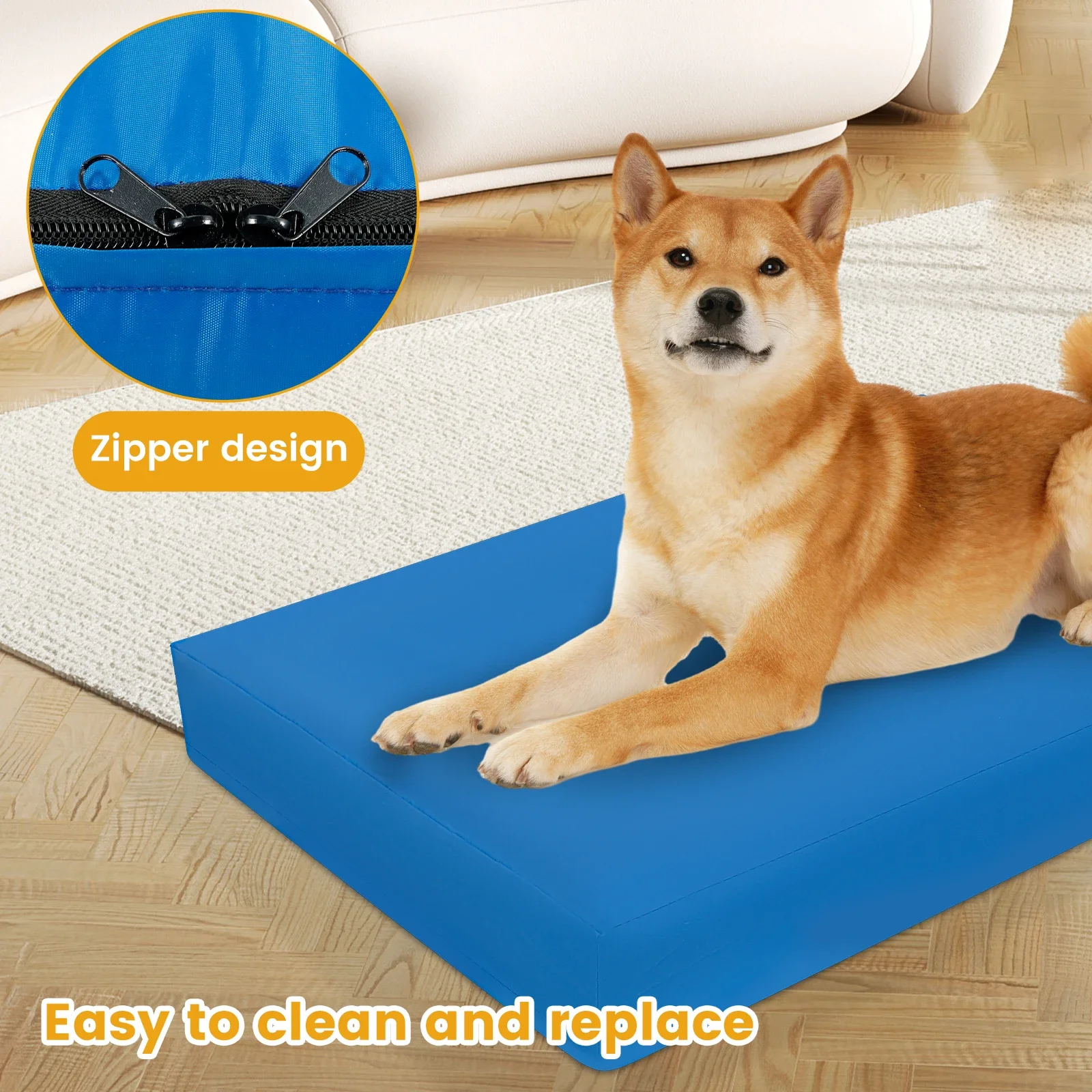 Capa para Cama de Cachorro de Tecido Oxford Impermeável com Zíper - Image 4