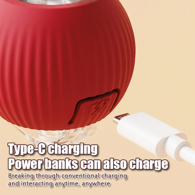 Bola Rolante Automática para Gatos com Cauda Falsa Recarregável USB - Imagem 4