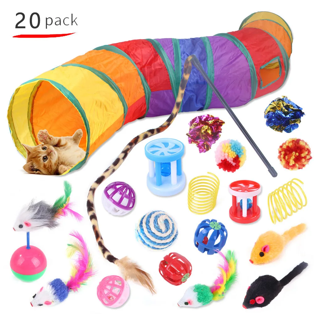 Kit Brinquedos para Gatos com 12-21 Peças e Rato de Sisal - Image 4