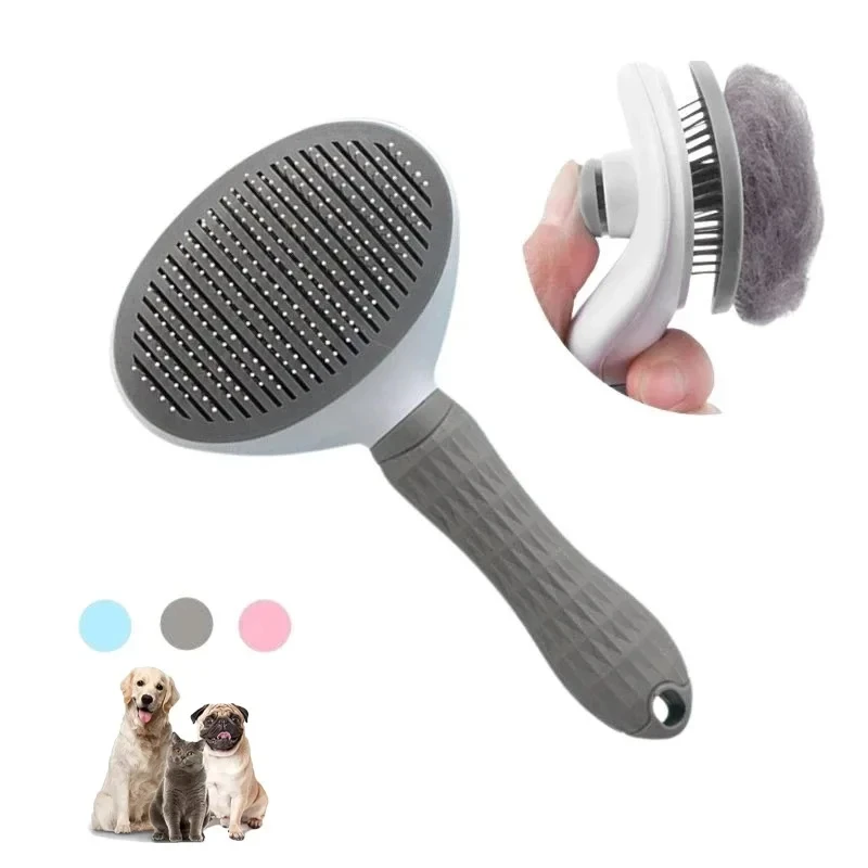 escova para gatos e cães de aço inoxidável