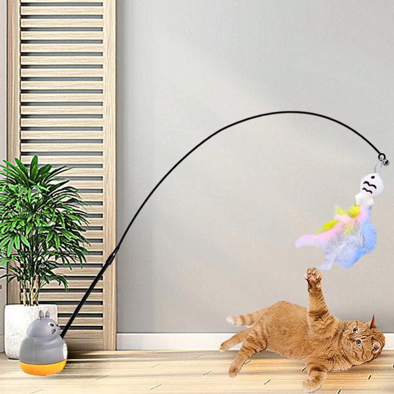 Vara de Gato com Pena e Fio de Aço para Gatinhos - Image 4