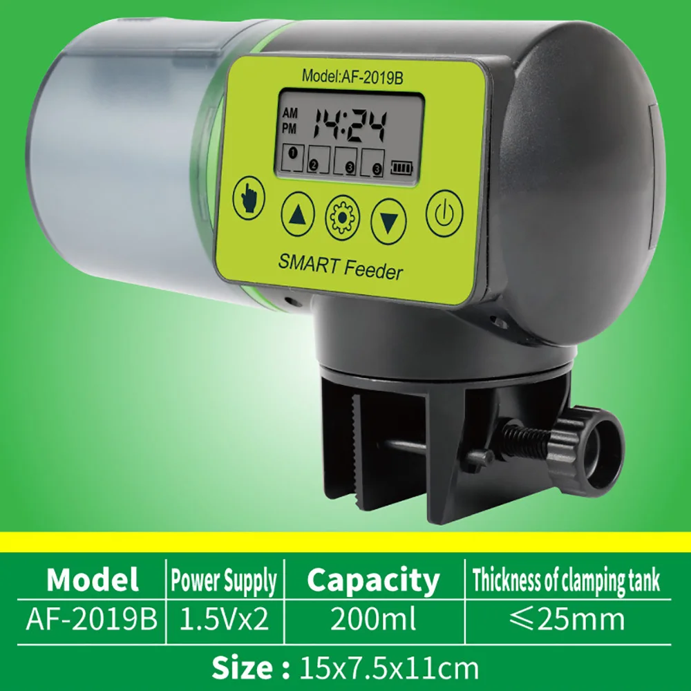 Alimentador Automático para Aquário 200 ml com Timer Digital - Imagem 2