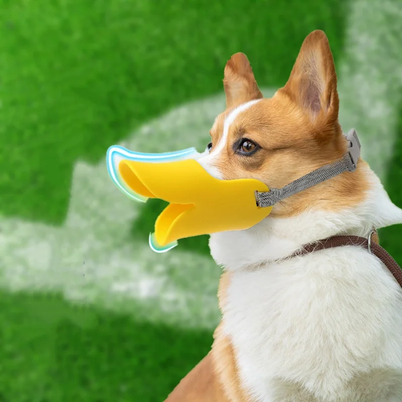 Focinheira de Silicone para Cães Ajustável Antimordida - Imagem 2