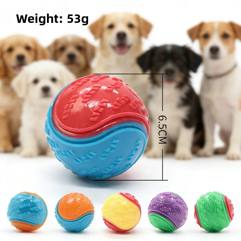 Brinquedo Bola para Cães Borracha 6,5 cm Brilha no Escuro para Passeio - Imagem 4