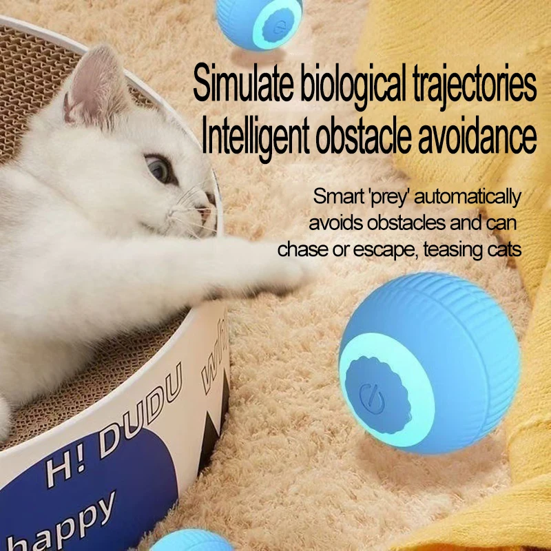Bola Interativa Automática para Gatos de Silicone com Movimento - Imagem 4