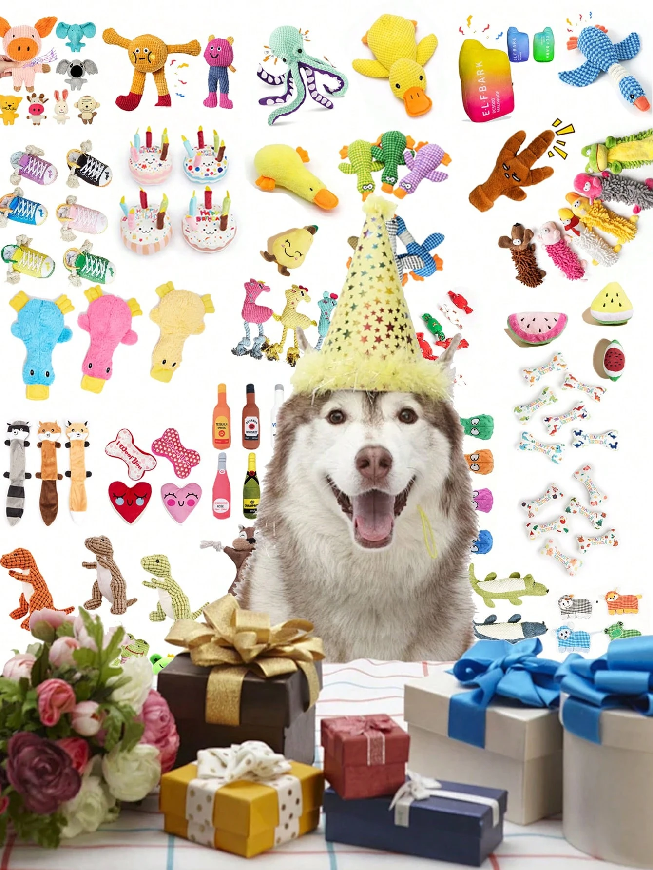 Conjunto de Brinquedos para Cães Pequenos com Som e Cabo de Guerra - Imagem 6
