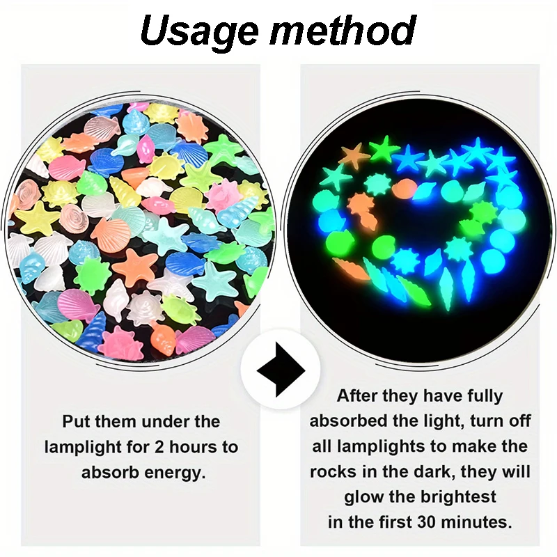 Pedras Luminosas para Aquário 100 Peças Formatos Marinhos - Imagem 6