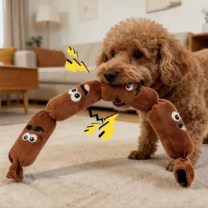 brinquedo de pelúcia salsicha para cães