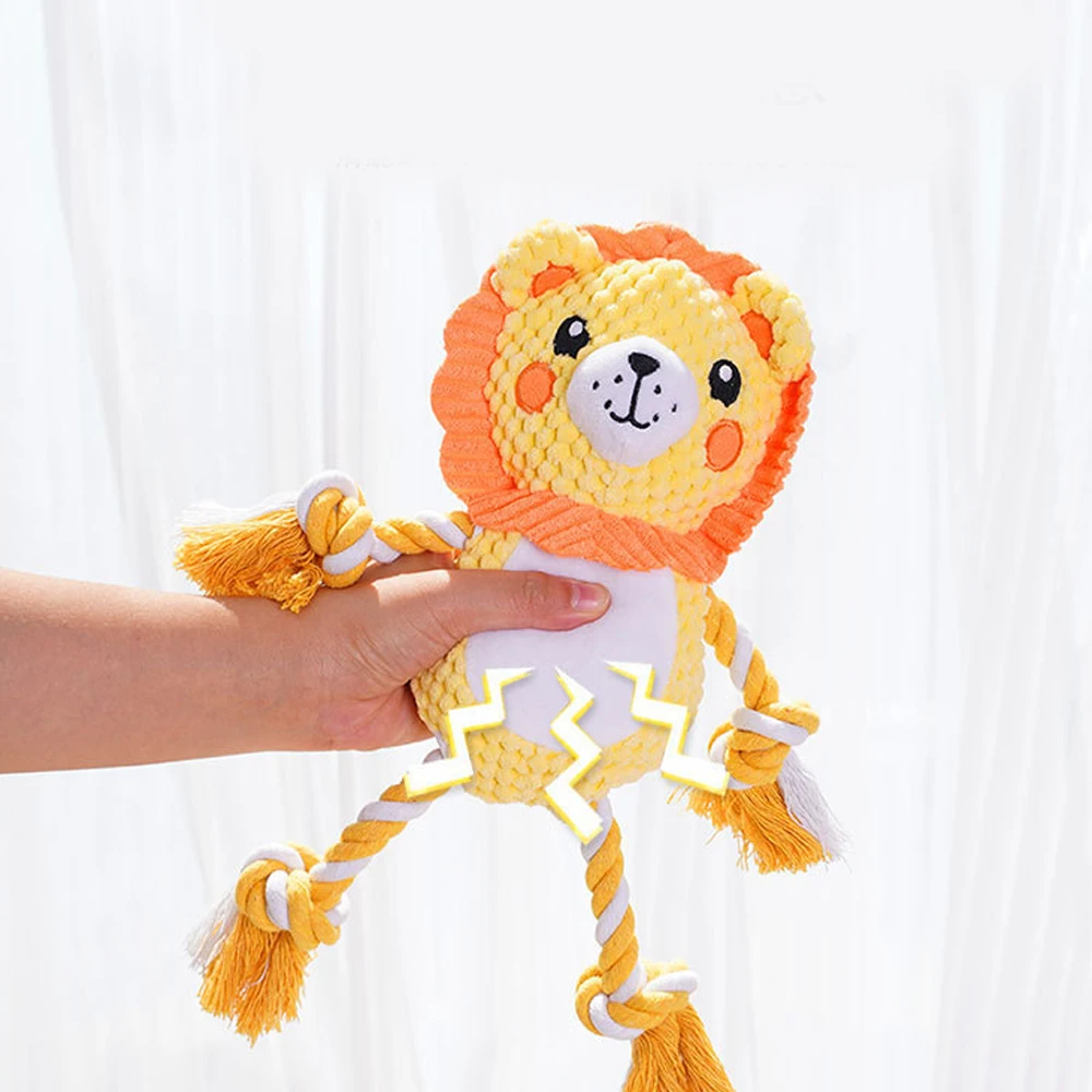Brinquedo de Pelúcia para Cães Hipopótamo com Corda 27x25 cm - Image 6