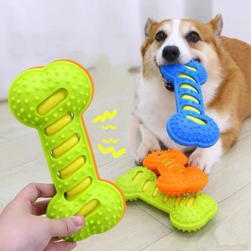 Brinquedo para Cães de Borracha com Som, para Filhotes em Dentição - Imagem 3