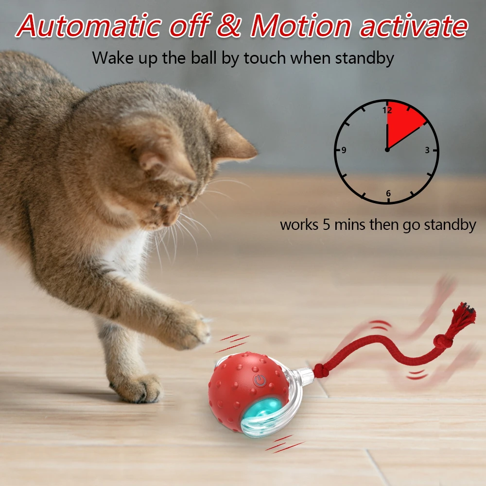 Bola Interativa para Gatos com Som de Pássaro e Sensor de Movimento - Imagem 3