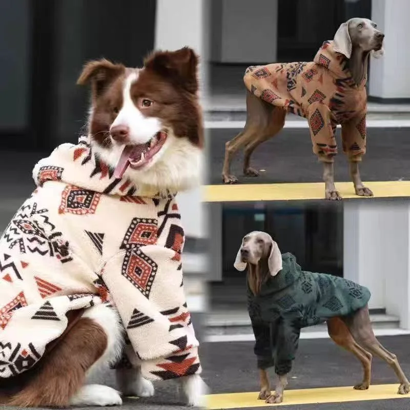 Roupa de Inverno para Cães Grandes em Fleece Ártico com Pernas Livres - Image 4