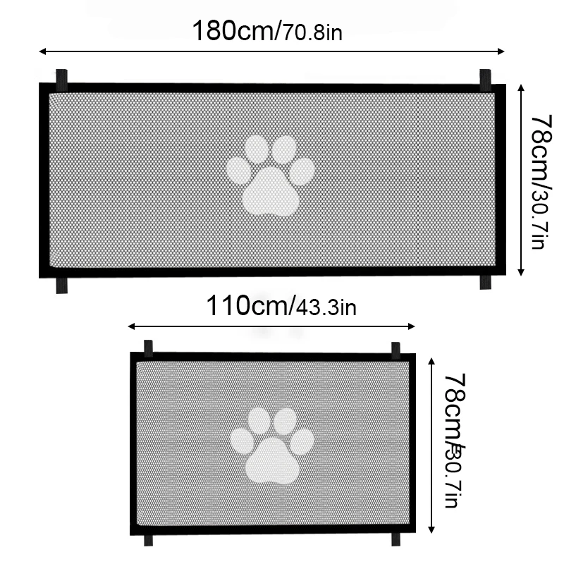Cerca de Segurança Portátil para Cães e Gatos Dobrável em Malha - Imagem 6