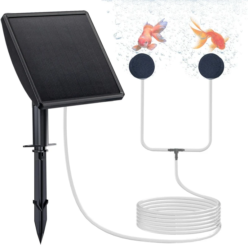 Bomba de Oxigênio Solar para Aquário 2W Recarregável 2200mAh - Image 2