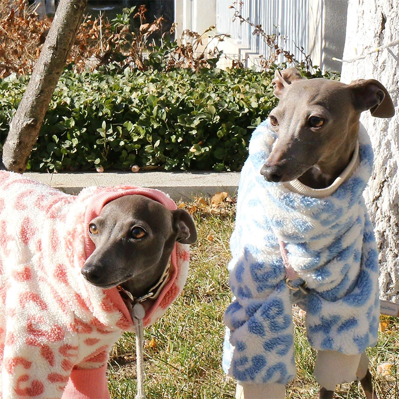 Macacão de Pelúcia para Cães Whippet com Gola Alta e 4 Patas - Image 5